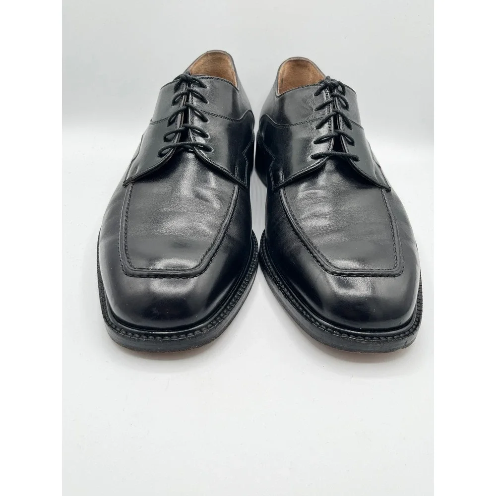 Florsheim Imperial 92662 Men Sz 10.5 EEE Black Leather Moc Toe Derby Shoes Italy